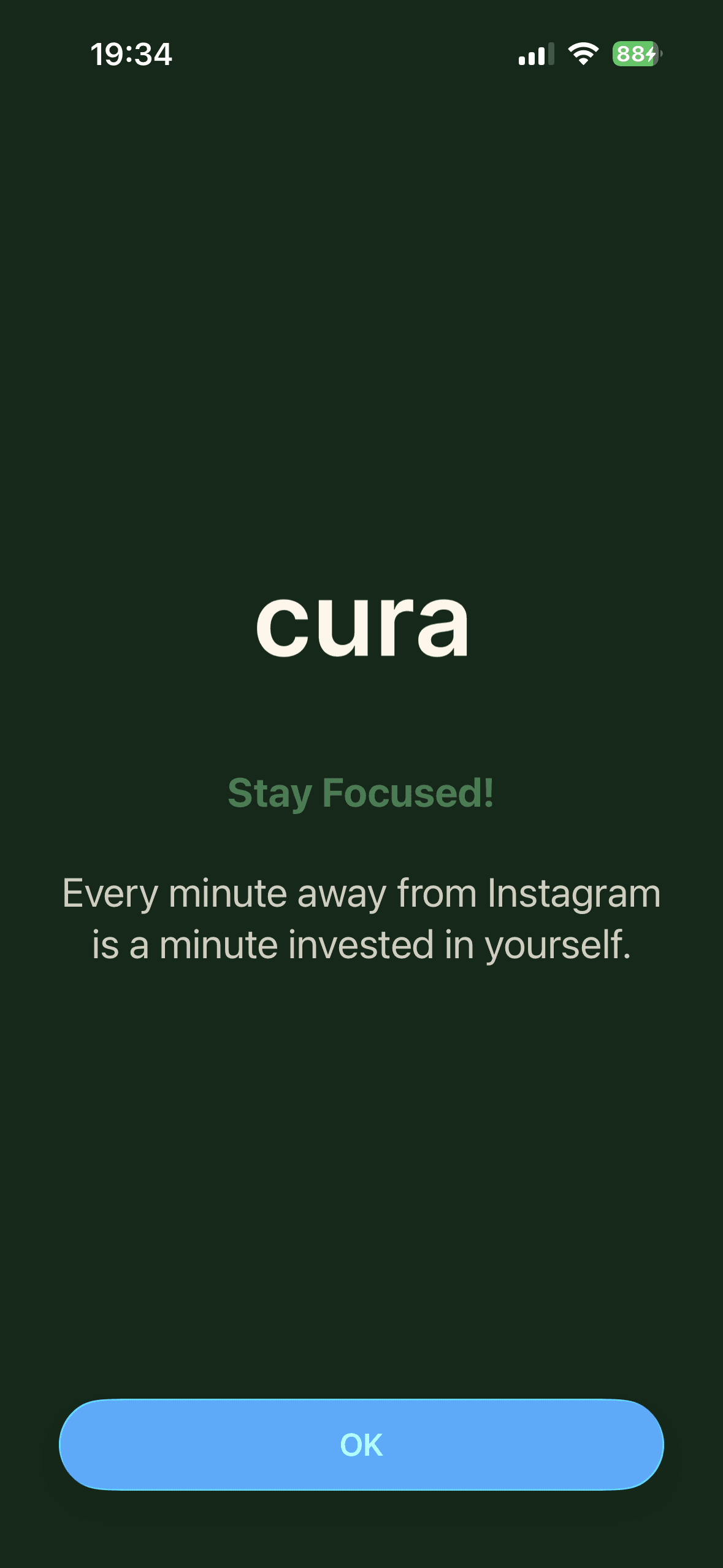 Instagram blocked by Cura